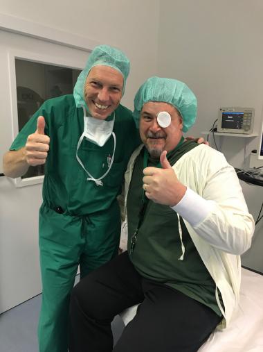 Jim Schwiegerling after eye surgery Jim Schwiegerling after eye surgery